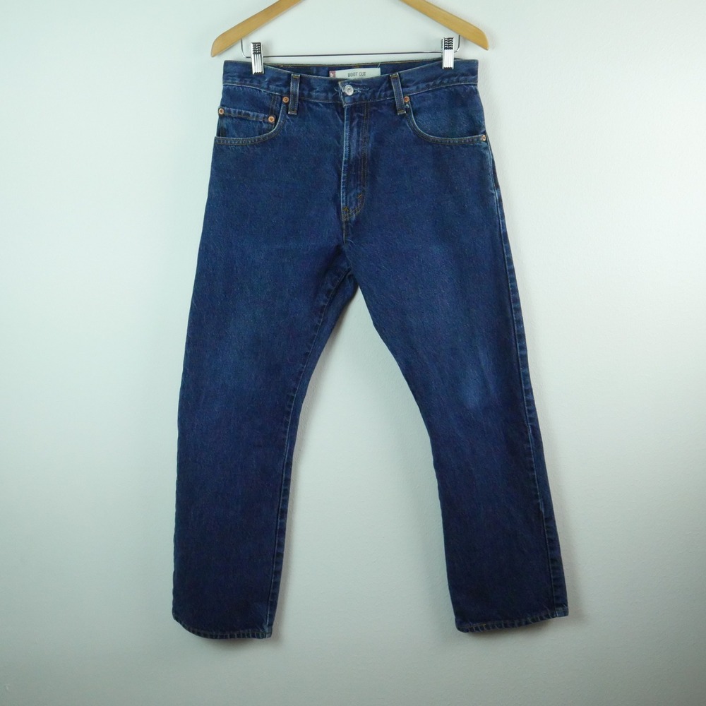 Levis 517 Boot Cut Jeans Mens 33x30 Dark Wash Denim Y2K Western Vintage